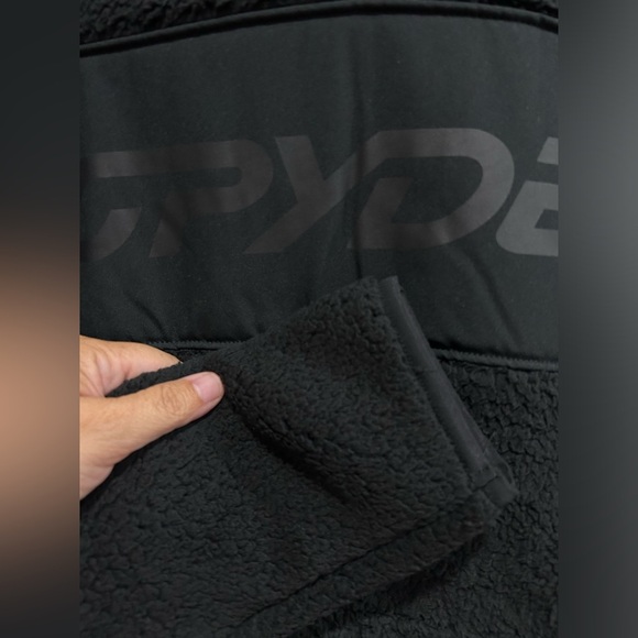 Spyder Mens M Medium  Vista Hoodie Sweatshirt Black NWT Stretch Polyester Fleece - Picture 4 of 8